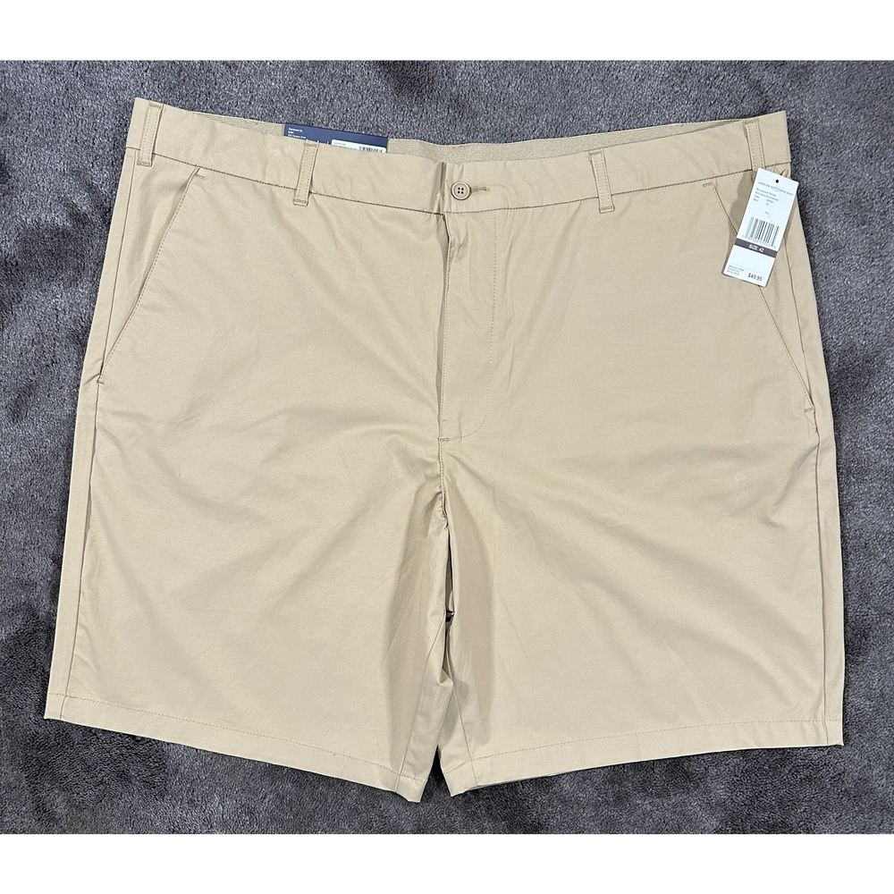 Men's‎ Size 42 Land's End Performance Shorts Khaki Beige Cotton Nylon Spandex
